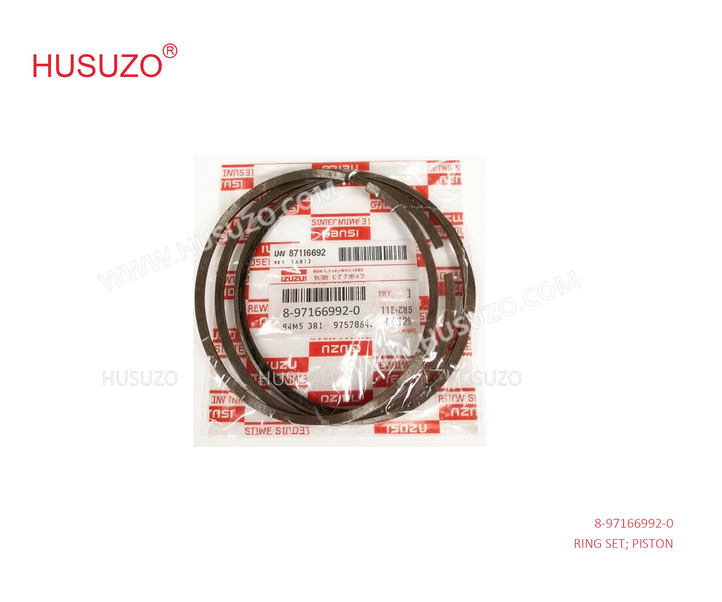 8-97166992-0 Japanese Truck Parts NPR 4HE1 Piston Ring 8971669920