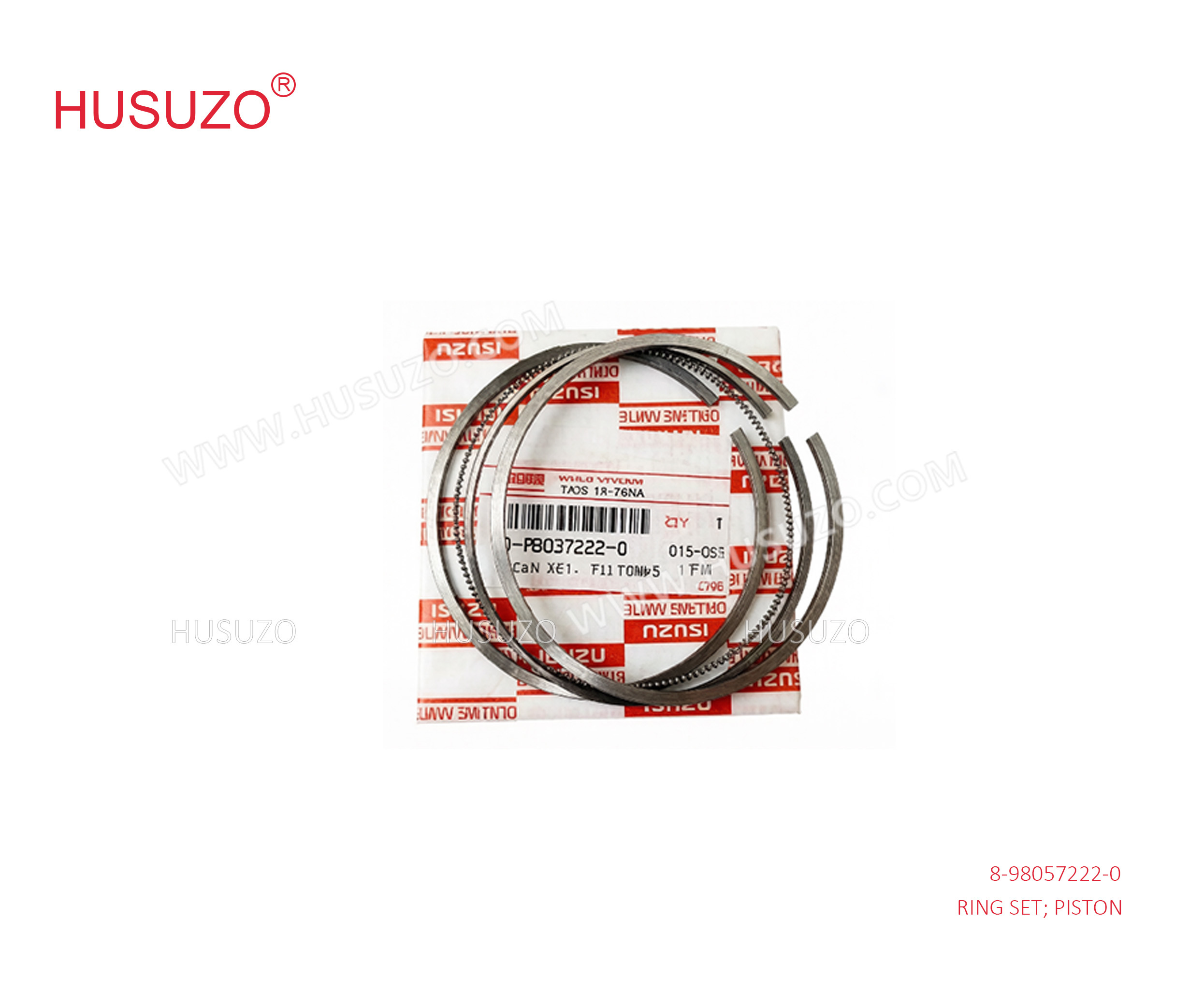 8-98057222-0 4JJ1 Engine Isuzu Engine Parts 8980572220 Piston Ring Set