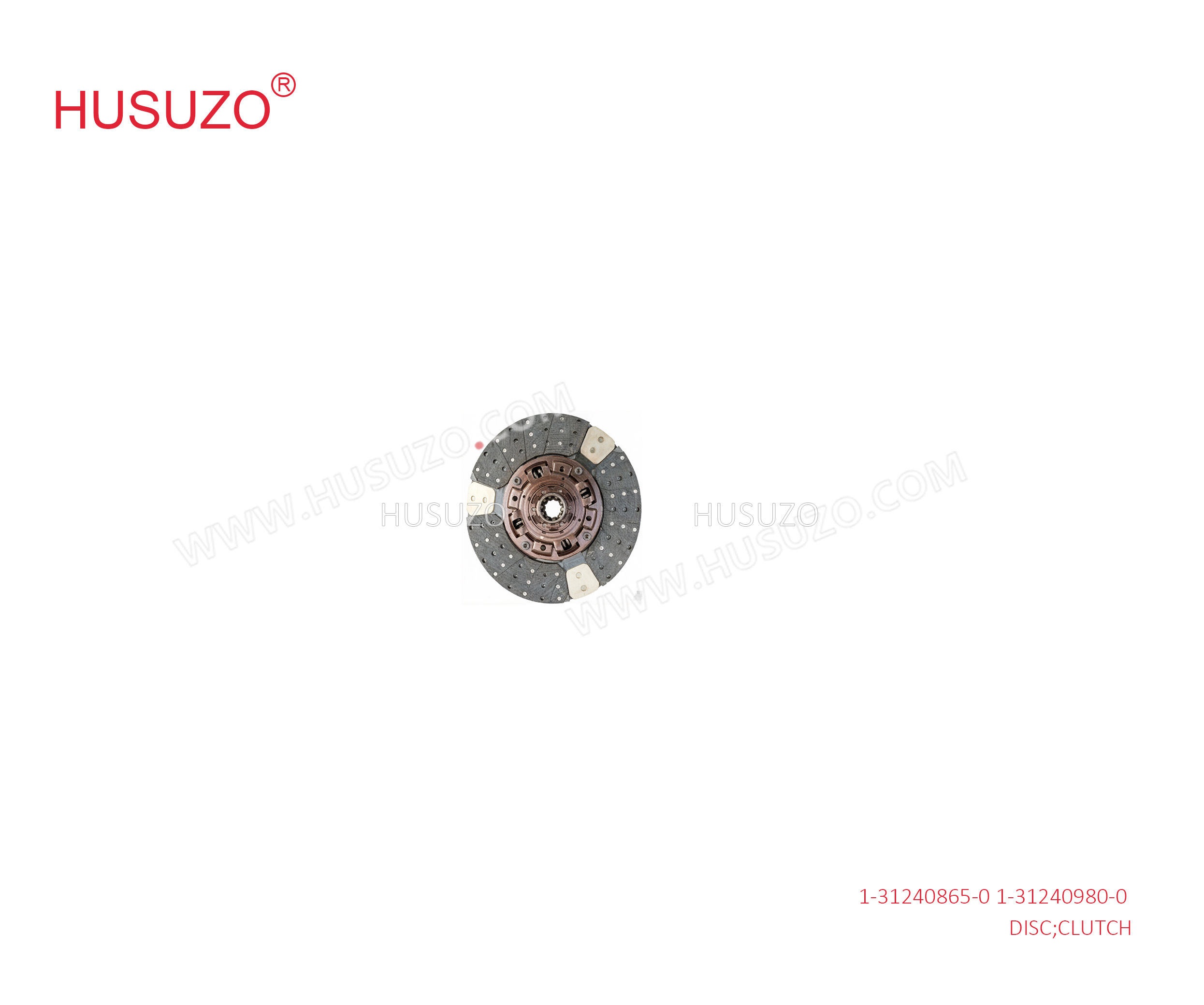1-31240865-0 1-31240980-0 Auto Car Isuzu Clutch Disc For CXZ51K 6WF1 1312408650 1312409800